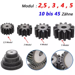 Modul 2,5, 3, 4, 5 Zahnrad Stirnräder Stirnrad mit 10 bis 45 Zähne Flach Zahnrad - Bild 1 von 8