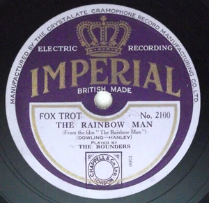 The Rounders - The Rainbow Man  10" 78rpm Shellac 1929 Imperial - Picture 1 of 2