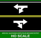 HIGHWAY STREET STRAIGHT W/LEFT & RIGHT TURN ARROWS 1/87 HO SCALE TRAIN LAYOUT 