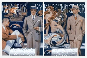 1920s J C Leyendecker handsome men mermaid Kuppenheimer fashion NEW POSTER 18x24 - Picture 1 of 1