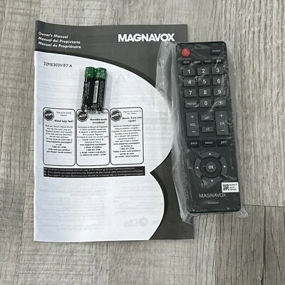NEW MAGNAVOX - NH309UP - TV Remote Control Replacement Manual Part NH 309 UP - Image 1 of 4