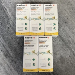 (x5 - Lot of 5) New Medela Organic Breast Massage Oil 50ml (1.69 fl oz) Bottles - Picture 1 of 2