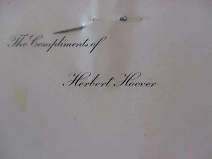 1936 The Hoover Administration w/ORIGINAL HERBERT HOOVER calling card inside - Picture 1 of 9