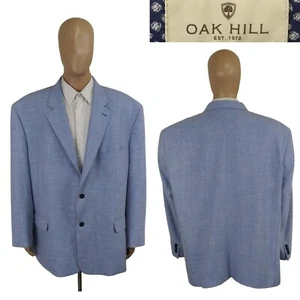 NEU Oak Hill Hopsack mit zwei Knöpfen babyblau Big Tall Viskose Blazer Jacke 3XL 58R - Bild 1 von 10