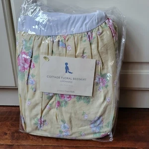 Pottery Barn Kinder Landhaus Blumen Bettrock Kinderbett Baby Leinen Baumwolle Gelb Neu - Bild 1 von 11