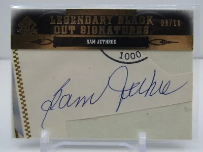 SAM JETHROE 2011 SP LEGENDARY CUTS CUT AUTOGRAPH AUTO! #06/10! SSP! - Image 1 of 2