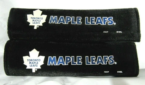 NHL Toronto Maple Leafs Seat Belt Pads Velour Pair by Fremont Die Cover