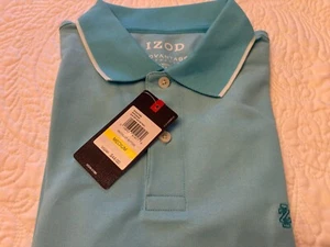 Medium, Izod, Aqua Blue, Classic-Fit Polo. Advantage Performance - Bild 1 von 7