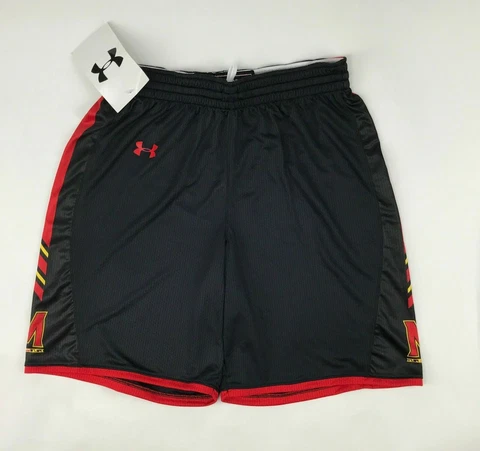 Under Armour Maryland Terrapins Livewire Basketball Game Short Men's Large Black Cover