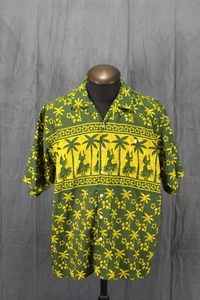 Vintage Surf Shirt - 1990s Ocean Pacific Button Down Tribal Pattern - Mens Large - Picture 1 of 10