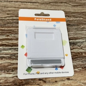 White Foldable Adjustable iPhone iPad Smartphone Universal Mobile Device Holder - Picture 1 of 6