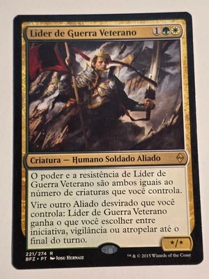 Veteran Warleader●Battle for Zendikar●MTG●2015●PORTUGUESE●RARE●LP●C501 - Image 1 of 2