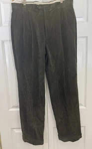 Holland & Holland London lined green corduroy Mens Dress Pants Size 36/32 cotton - Picture 1 of 7