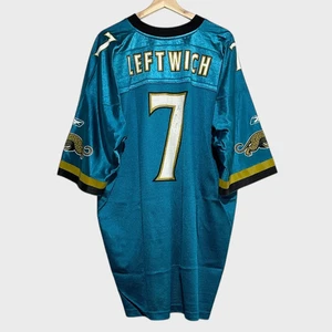 Vintage Reebok Byron Leftwich Carolina Panthers Teal NFL Football Jersey 2XL XXL - Picture 1 of 5