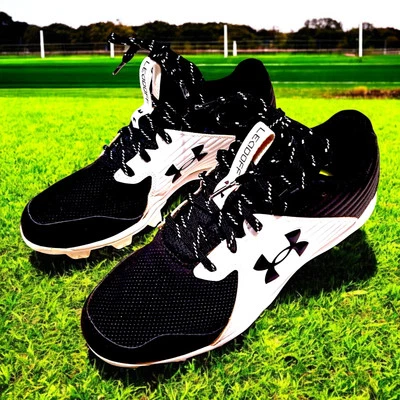 Under Armour Cleats Baseball Softball Lead off Low RM Blk White Adult Size 7 US - Image 1 of 4