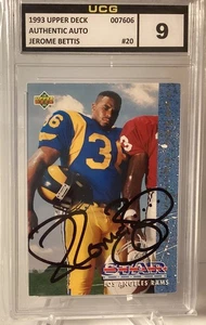 Jerome Bettis signierte Rookie Karte mit COA RC In Person Auto UCG 9 MINT🔥 - Bild 1 von 3
