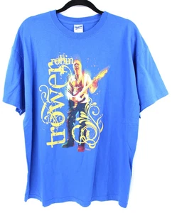 Robin Trower Shirt Men XL Blue Short Sleeve Guitarist Classic Blues Graphic 2010 - Picture 1 of 4