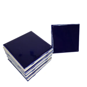 Blau Kobalt Keramikfliese 4,25 Zoll U-Bahn Quadrat Dusche Küche Wand Spritzschutz - Bild 1 von 24