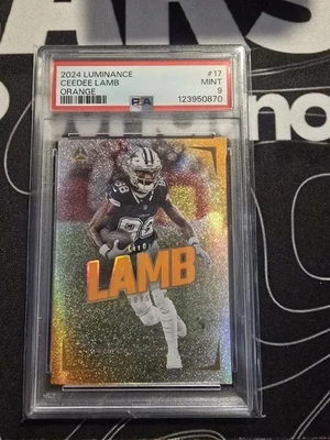2024 Luminance Ceedee Lamb ORANGE 33/50 PSA 9 - Image 1 of 3
