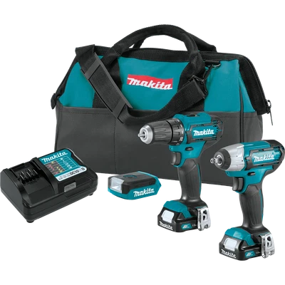 NIB Makita 12V Max CXT CT326: Drill/Driver, Impact Wrench, Flashlight, 2 x 1.5Ah - Image 1 of 4