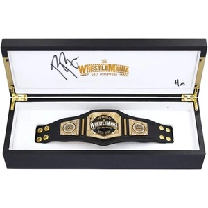 WWE Wrestlemania 39 Mini Title Belt Signed Roman Reigns Limited Edition of 24/25 - Picture 1 of 7