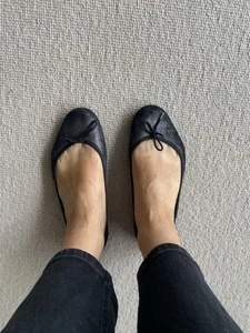 French Sole Women’s Ballet Flat Size 39.5 Silver/black - Picture 1 of 7