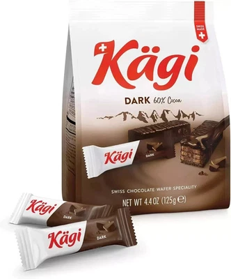 Kägi Swiss Dark Chocolate Covered Mini Wafers 125g - Image 1 of 4