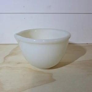 Vintage Glasbake Mixing Bowl #16 White Milk Glass  For Sunbeam 6" X 4" - Picture 1 of 7