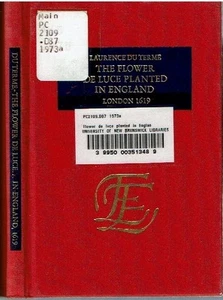 Laurence Du Terme / FLOWER DE LVCE PLANTED IN ENGLAND OR SHORT TREATISE 1973 - Picture 1 of 2