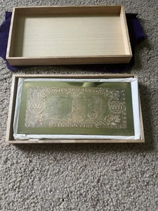 24k Gold Plated 10,000 Yen Nippon Ginko - Picture 1 of 3