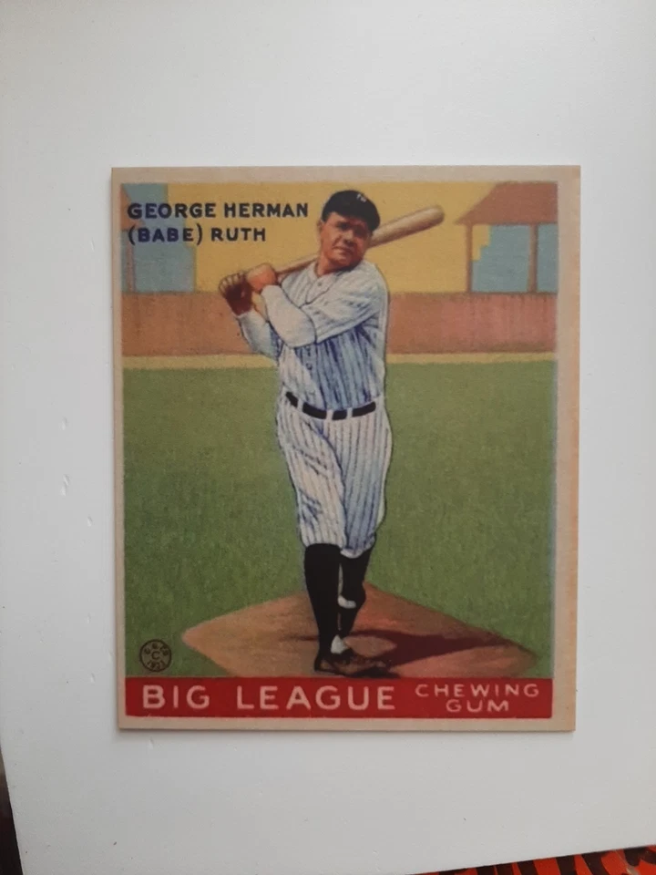 Tarjeta 144 1933 Big League Babe Ruth tarjeta absolutamente hermosa una gran inversión Foto 1 de 2