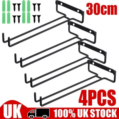 Set of 4 Wine Glass Holder Glasses Storage Rack Kitchen Drying Display UK - Image 1 of 4