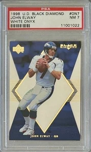 1998 Upper Deck Black Diamond John Elway White Onyx PSA 7 /2250 - Picture 1 of 2