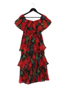 Oasis Women's Midi Dress UK 10 Red 100% Polyester A-Line New with tags - Picture 1 of 5