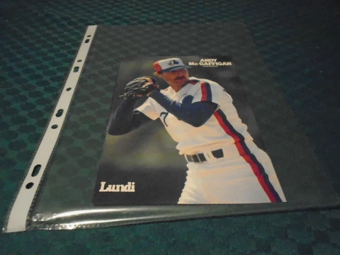 ANDY McGAFFIGAN  MONTREAL EXPOS POSTER 5 BY 8 inches Cover