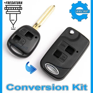 CHIAVE KIT ADATTO A TOYOTA YARIS COROLLA AVENSIS LAND CRUISER RAV4 + FRESATURA - Foto 1 di 9