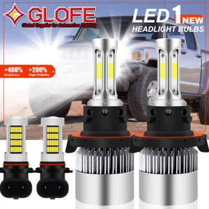 For Hummer H3 2006-2010 White LED Headlight Hi/Lo + Fog Light 4 Bulbs Combo kit - Picture 1 of 8