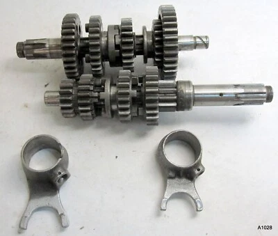 1973 Yamaha CT3 175 Transmission Gear Box Assembly w/ Shift Forks - Image 1 of 4