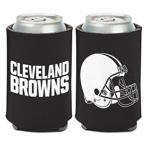 CLEVELAND BROWNS BLACKOUT SOFT FOAM CAN BOTTLE COOZIE COOLER NFL LICENSED Cover