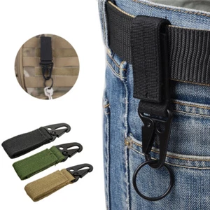 Tactique Molle Mousqueton Ceinture Crochet Mousqueton Porte Clés Accessoires HOT - Picture 1 of 19