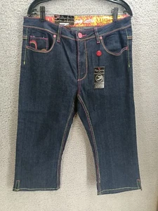 Pepe London Womens Embroidered Denim Capris Pink NWT Summer Y2K sz 14 - Picture 1 of 12