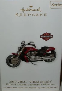 Hallmark Xmas Tree Holiday Ornament 2010 VRSC V-Rod Muscle Motorcyle Bike Red - Picture 1 of 1