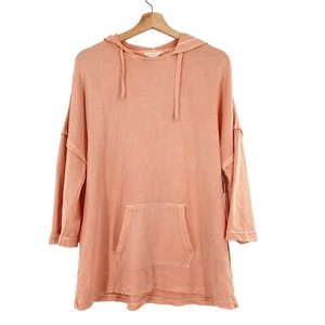 Caslon Easy Terry Hoodie Beach Front Pocket Drawstring Cotton Blend - Picture 1 of 7