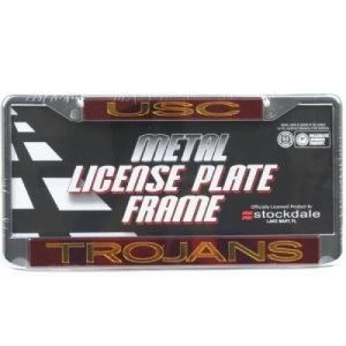 Usc Trojans Metal Inlaid Acrylic License Plate Frame - Large Trojans - Image 1 of 1
