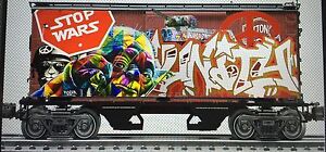 Stop Wars peace agenda graffiti style themed train #2 of 5 Set (BOMBATOMIK)