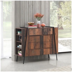 Sideboard Cabinet Chest of Drawers Rustic Shabby Living Room Storage Furniture - Picture 1 of 6