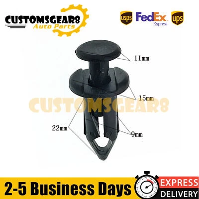 100x 8mm Fender Clips Body Rivets Push Pin for ATV HONDA TRX300EX 450R Rancher - Image 1 of 4