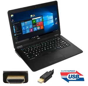 DELL LATITUDE E7450 240GB SSD 8GB RAM 14" 35CM NOTEBOOK SCHWARZ f. BUSINESS BÜRO - Bild 1 von 1
