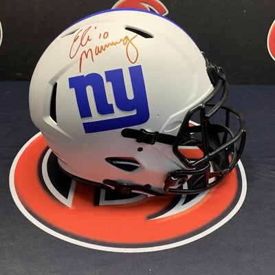Eli Manning New York Giants Tamaño Completo Auténtico Eclipse Lunar Casco Fanáticos Foto 1 de 4