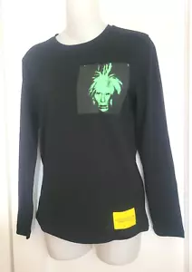New Calvin Klein ANDY WARHOL Black Long Sleeve Knit T-Shirt Size XS - Picture 1 of 8